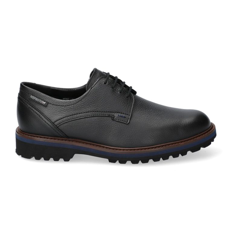 Mephisto BATISTE heren nette veterschoen - Zwart